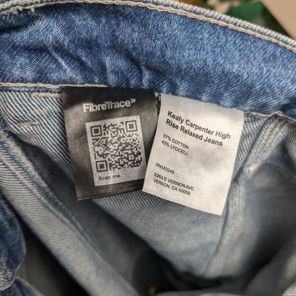 Reformation Kealy Carpenter High Rise Relaxed Jeans in Ponce size 28 - Picture 13 of 13